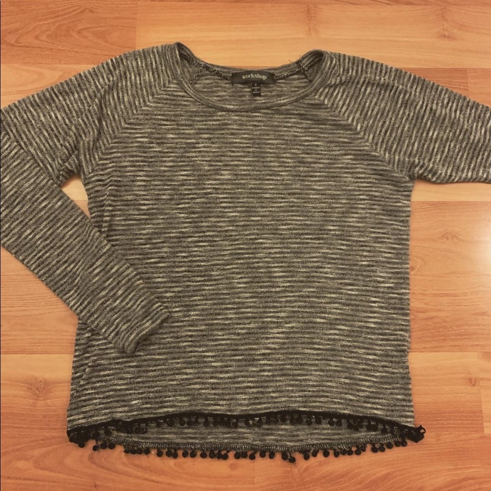 Gray and black sweater